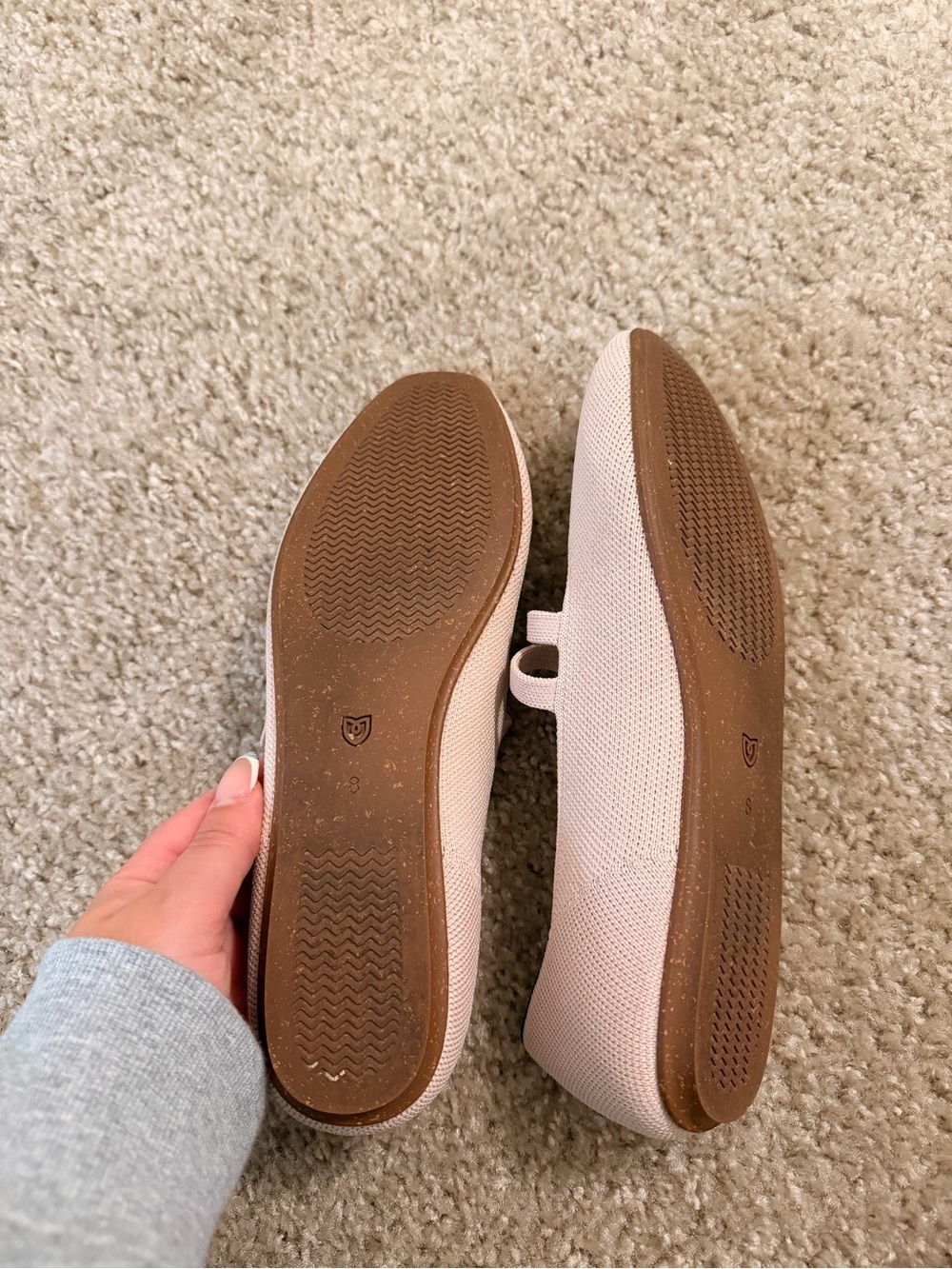 Rothy's Blush Pink Double-Strap Mary Jane Flats - Picture 3 of 5